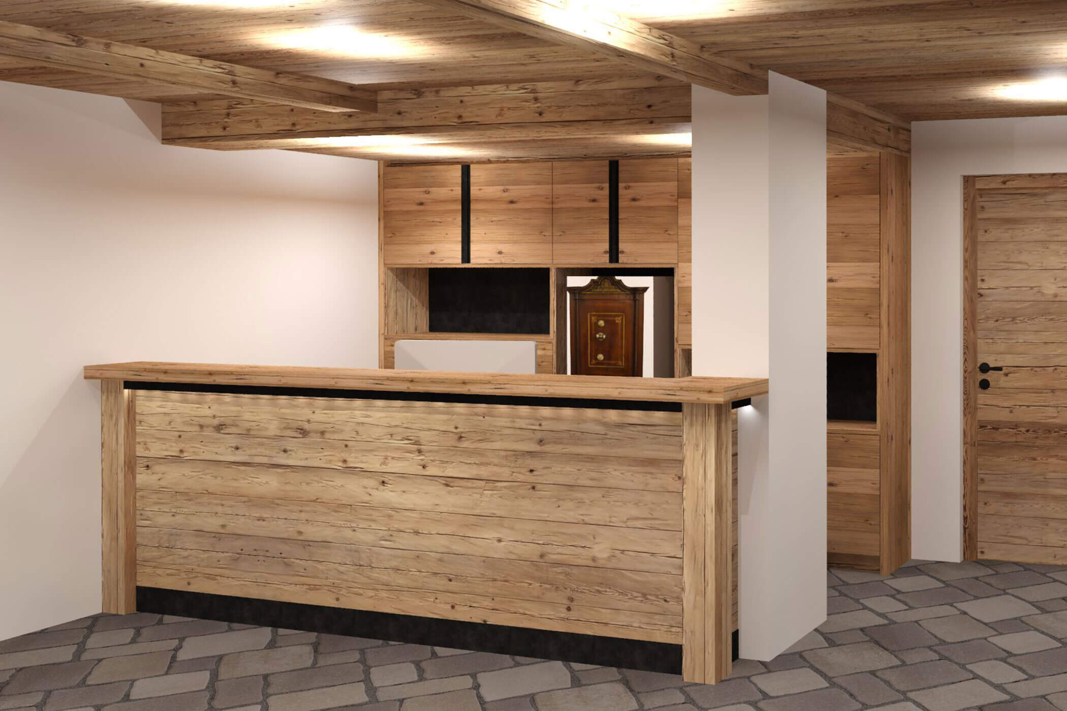 Wooden reception desk - Kuenzerhof